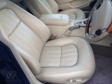 ジャガーXJ308 本革レザーシートのひび割れと汚れリペア補修修理